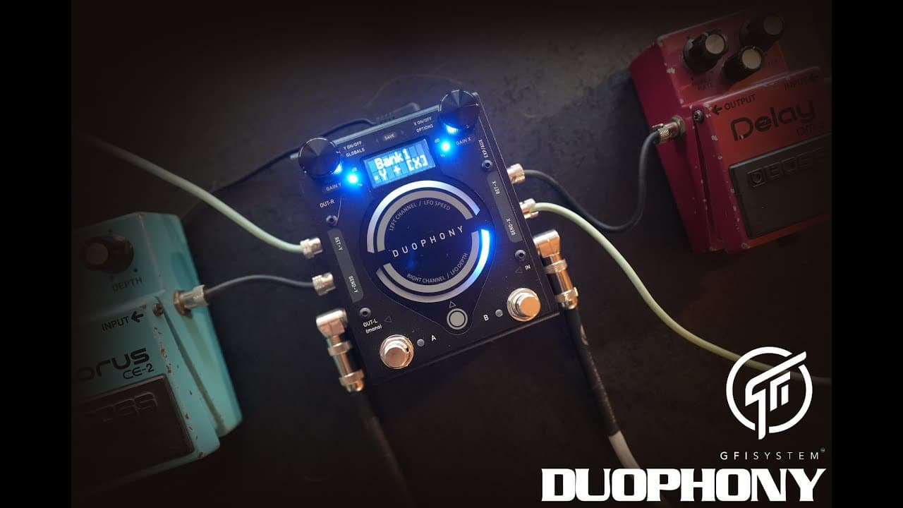 GFI System Duophony Signal Blender / Guitar Pedal Demo